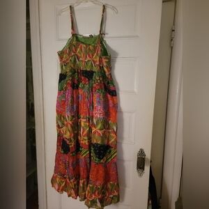 Colorful Patchwork Maxi Dress